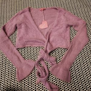 Sugar Thrills Fuzzy Wrap Sweater